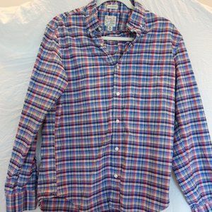 J. Crew blue and red Button down shirt